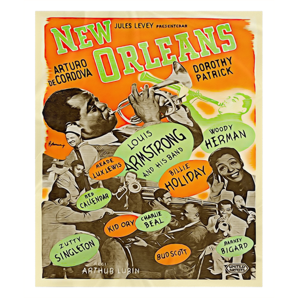 Jazz Legends Fleece Sherpa Blanket