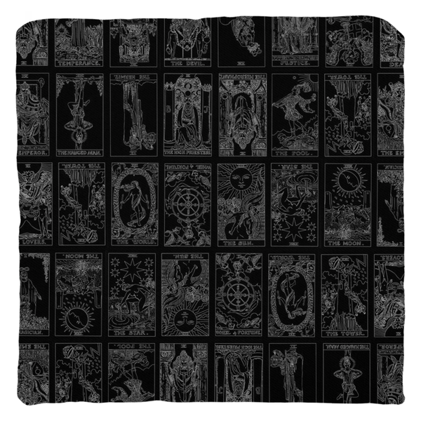 Rider Waite Tarot Deck Pillows and cases - goth cult Wiccan skulls bats 16x16
