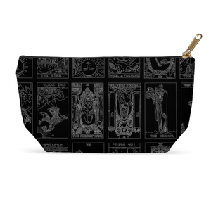 Rider Waite Tarot Deck Accessory makeup pouch goth cult Wiccan skulls bats 8.5x6