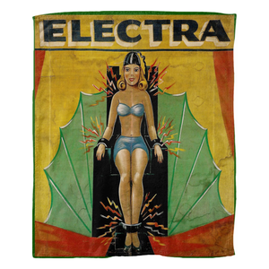 COMING SOON - Antique Freak Show Sides Show Pinup Art banner Premium Sherpa Fleece Blanket
