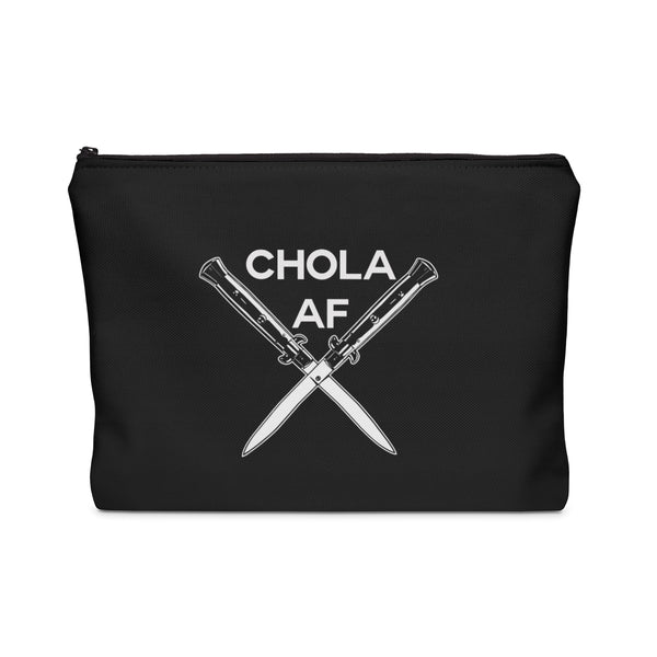 Chola AF Chingona  Makeup bag Carry All Pouch - Flat