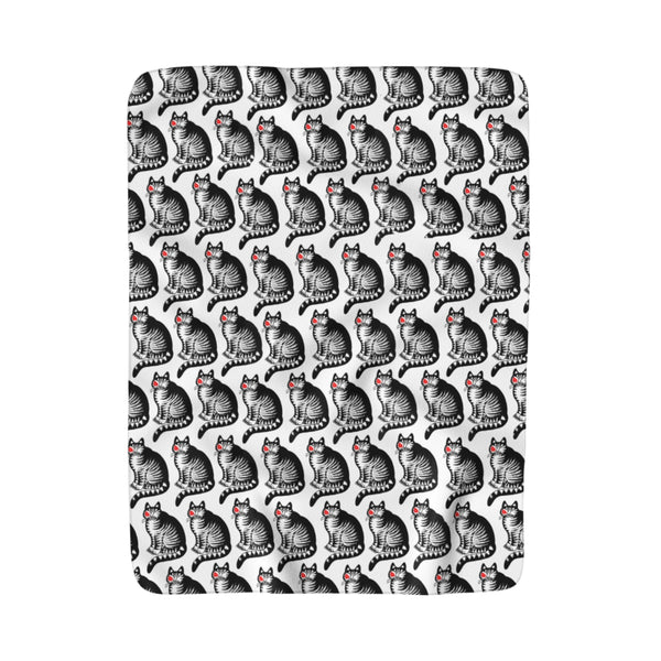 Crazy Cat Kliban Sherpa Fleece Throw Blanket 50x60