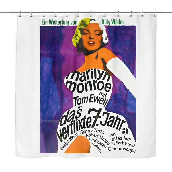 Marilyn Monroe 7 Year Itch Vintage Poster Shower Curtain