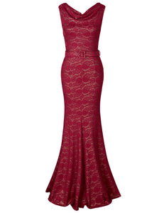 US STOCK Lace Mermaid Bias Cut Wedding Dress