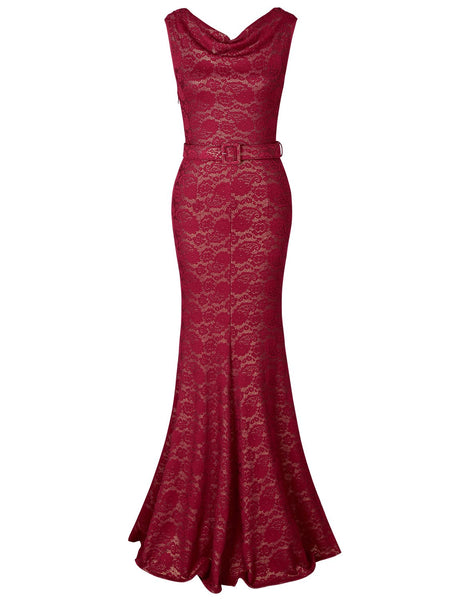 US STOCK Lace Mermaid Bias Cut Wedding Dress