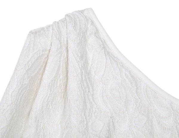 US STOCK Lace Mermaid Bias Cut Wedding Dress