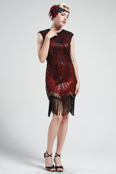 US STOCK White and Silver Flapper Beaded Fringed Great Gatsby Dress