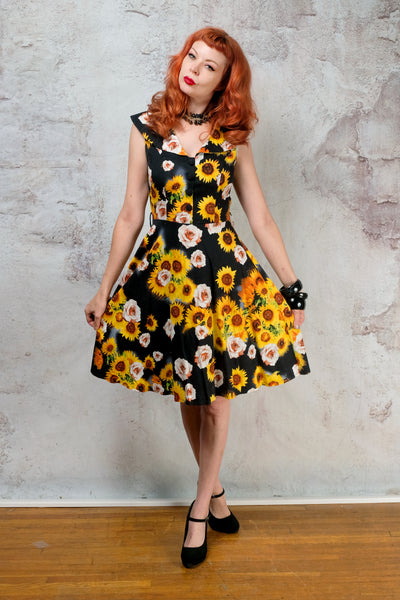 Voodoo Vixen sunflower summer dress size small
