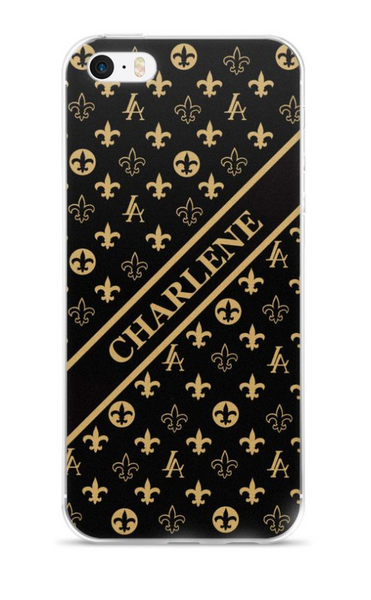 Custom made name New Orleans Saints Louisiana Elegance "Louis" iPhone Case