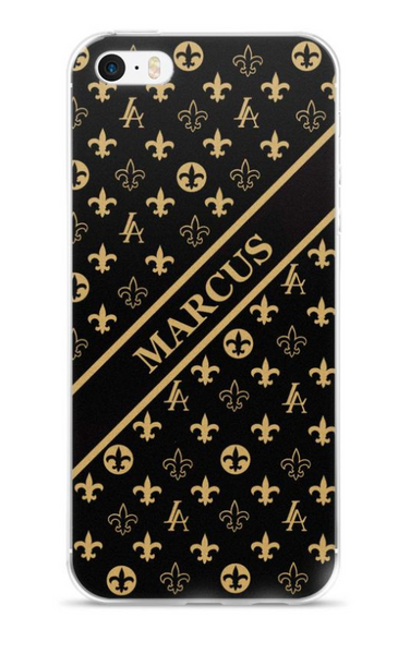 Custom made name New Orleans Saints Louisiana Elegance "Louis" iPhone Case