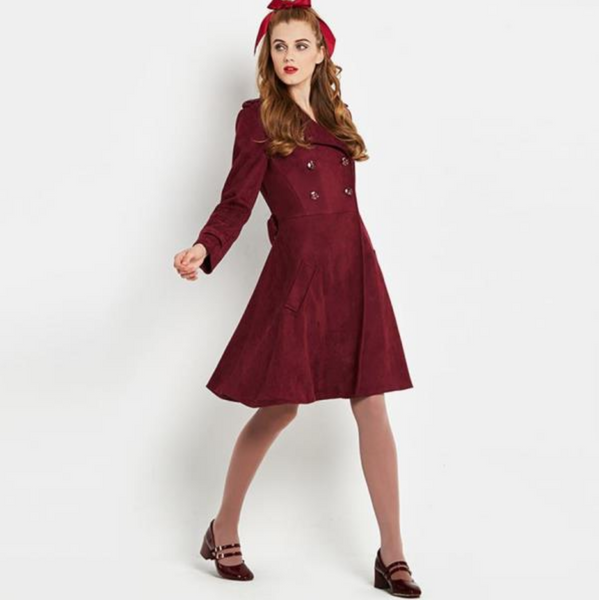 Wine Burgundy Princess Coat