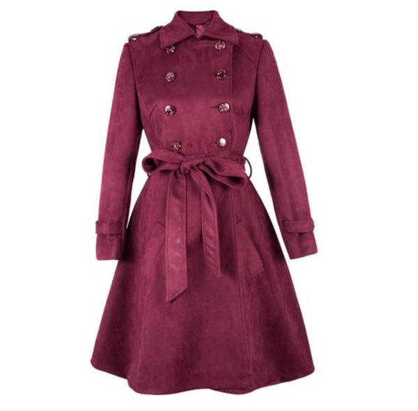 Wine Burgundy Princess Coat