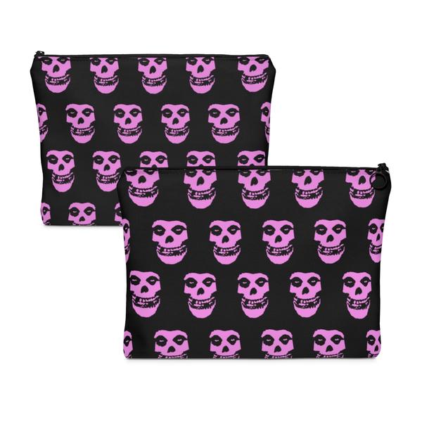 The Misfits Crimson Ghost Pink Print Makeup Bag Accessory Pouch
