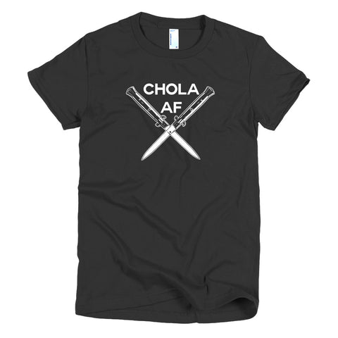 Chingona Chola switchblade Latina Short sleeve women's t-shirt