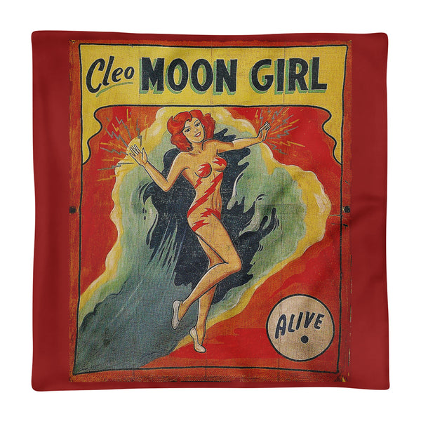 Antique Double sided Freak Show Side Show Banner Pinup Square Pillow Case only