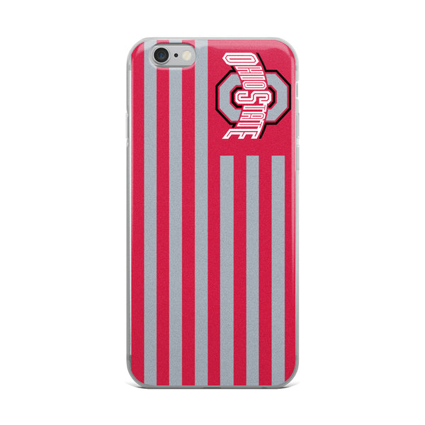Ohio State OSU Americian Flag iPhone Case 5 / 5S / 5SE / 6 / 6S / 7 / 8 / PLUS / X