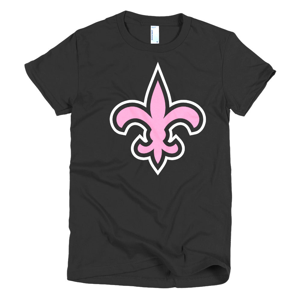 Ladies Custom name and number New Orleans Saints T-Shirt. Made in the USA