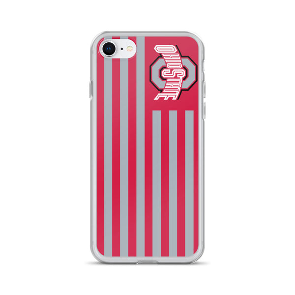 Ohio State OSU Americian Flag iPhone Case 5 / 5S / 5SE / 6 / 6S / 7 / 8 / PLUS / X