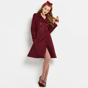 Wine Burgundy Princess Coat
