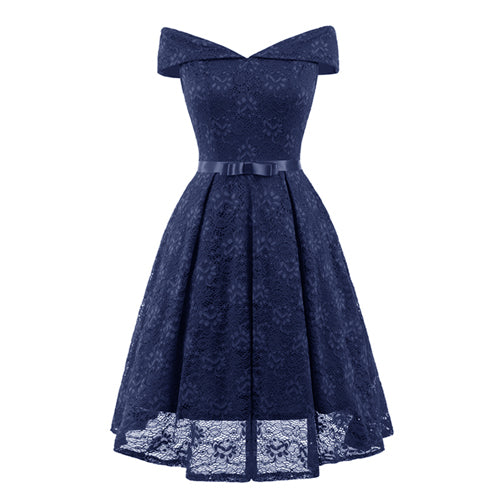Navy lace swing dress online