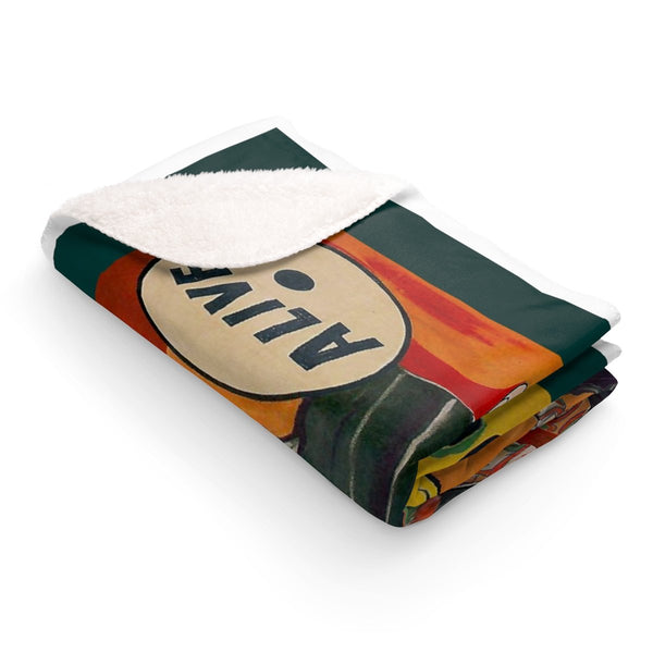 Tattooed Lady Sideshow Freak Show banner Sherpa Fleece Blanket