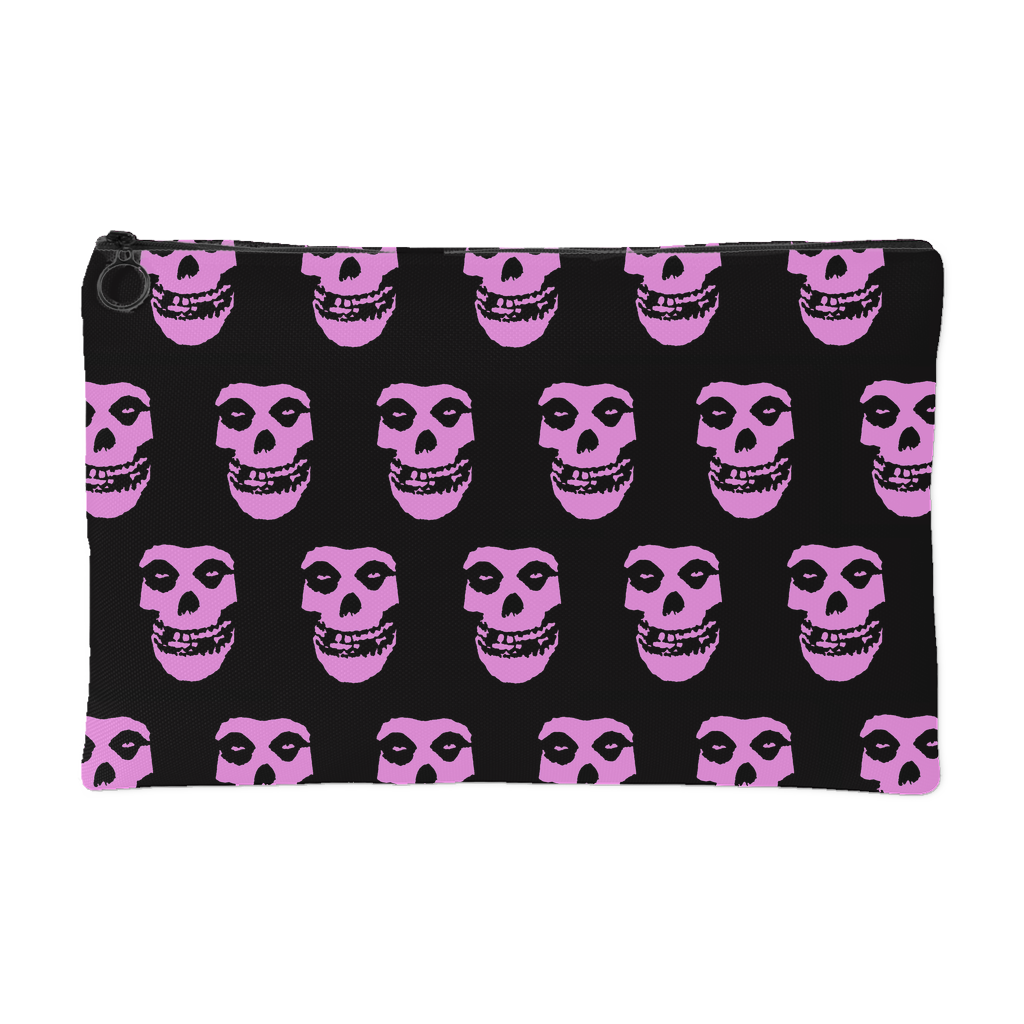 The Misfits Crimson Ghost Pink Print Makeup Bag Accessory Pouch